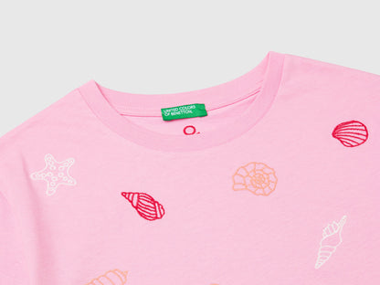 Benetton_Pink T-Shirt with Shell Embroidery_3096C10PC_34Q_03