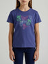 Benetton Violet Girls T-Shirt with Print and Glitter SKU: 3096C10SG_2D8 Image 00