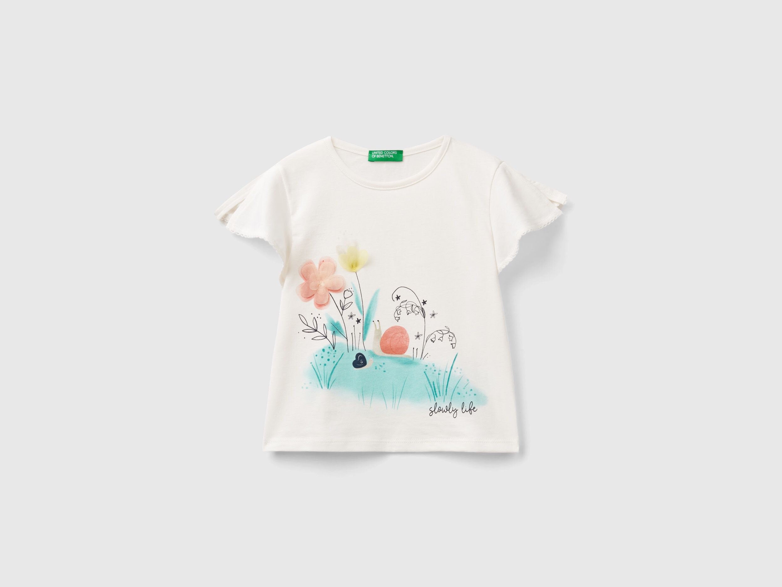 T Shirt With Print And Tulle_3096G10En_0Z3_01