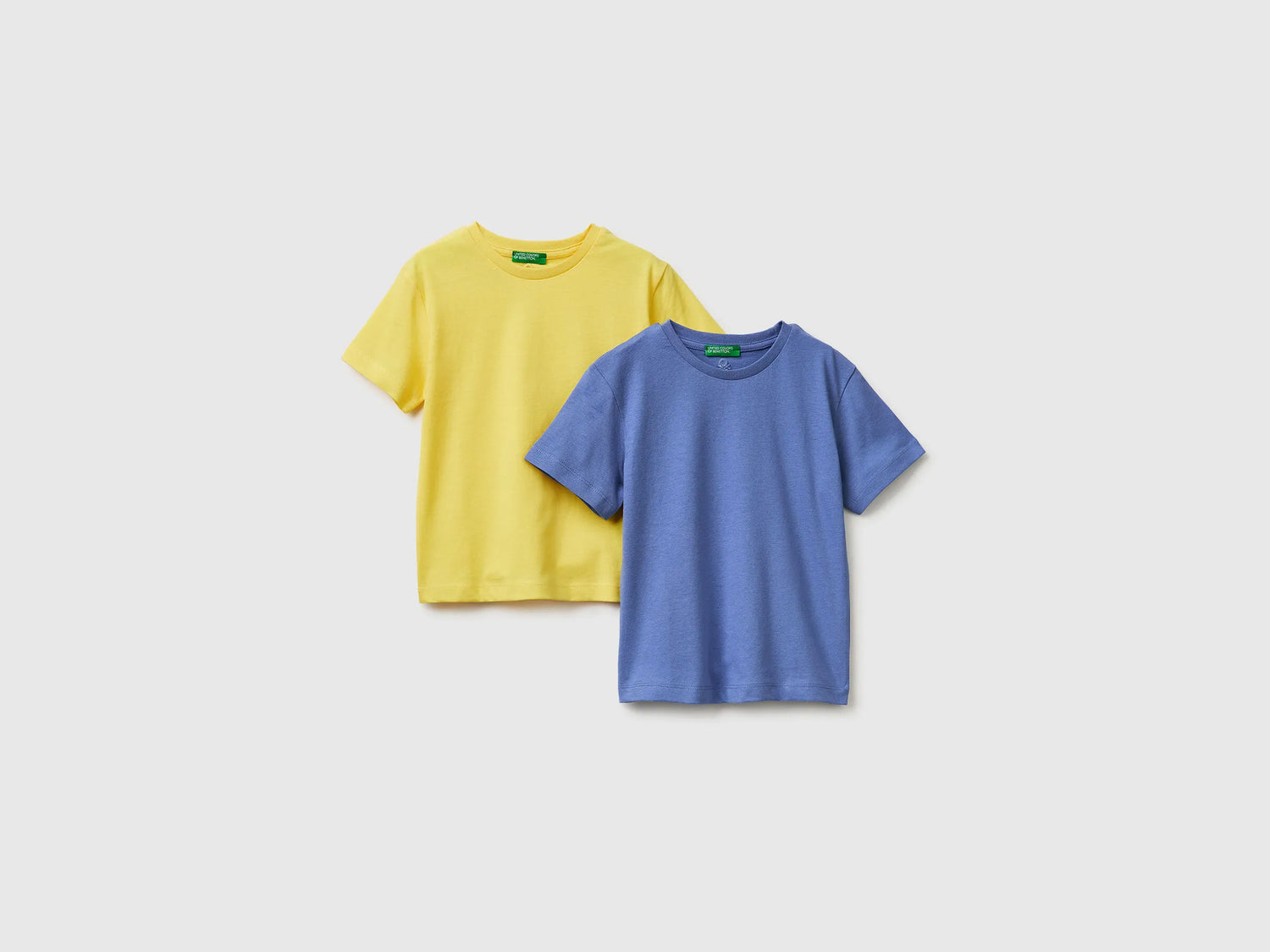 Benetton Yellow Boys Two 100% Cotton T-Shirts SKU: 3096G10LN_903 Image 01