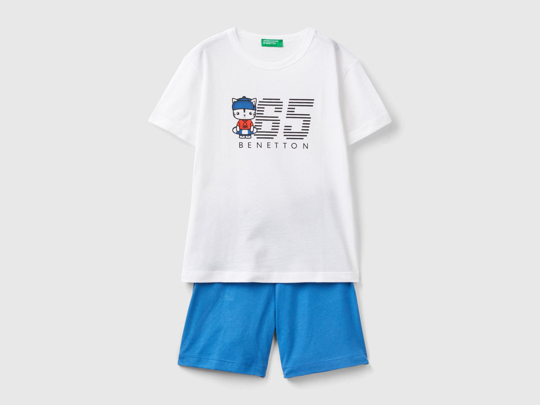 100% Cotton T-Shirt And Bermuda Shorts Set_3096GK00I_101_01