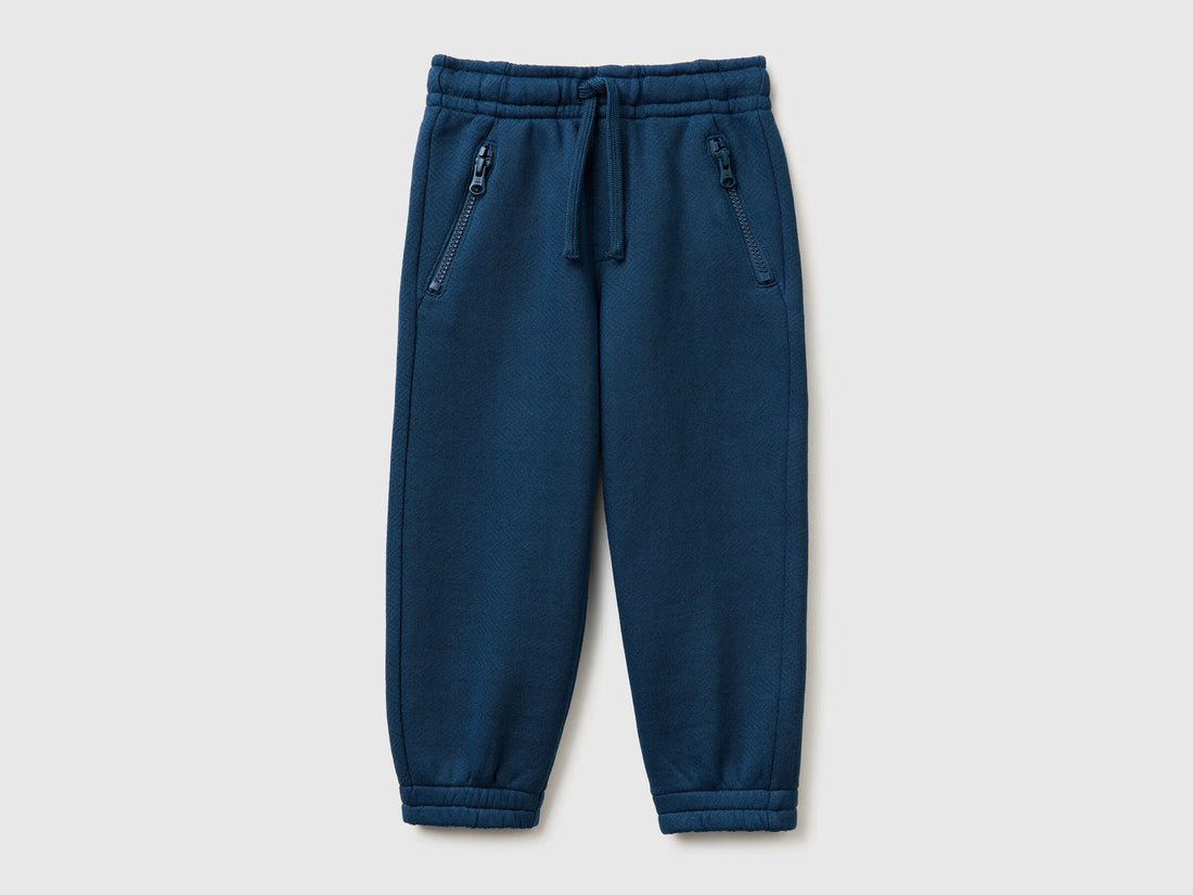 Benetton Dark Blue Boys Sweatpants SKU: 30DSGF05B_37T Image 01