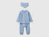 Benetton Light Blue Unisex Pure Cotton Set SKU: 30THAK018_09A Image 01