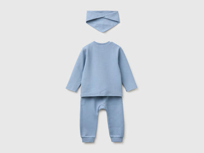 Benetton Light Blue Unisex Pure Cotton Set SKU: 30THAK018_09A Image 02