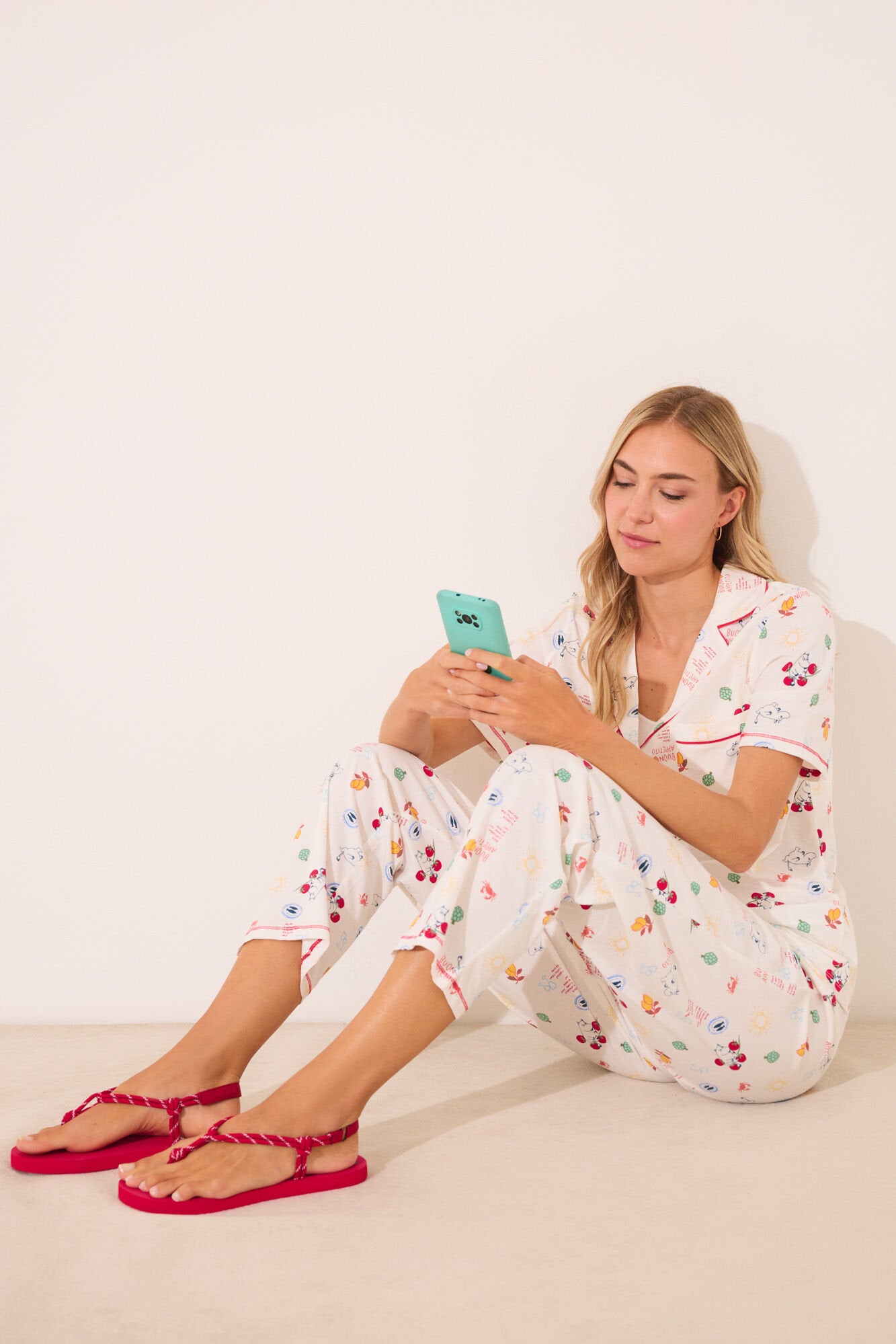 Women Secret_100% Ivory Cotton Classic Pyjamas_3132103_96_01