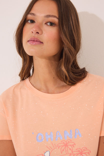 Women Secret_Lilo &amp; Stitch Capri Pyjamas in Orange Cotton_3132104_67_03