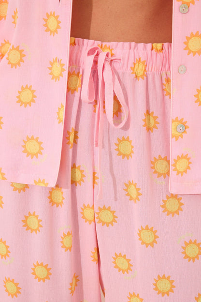 Women Secret_Pink Viscose Capri Classic Pyjamas_3132108_70_04