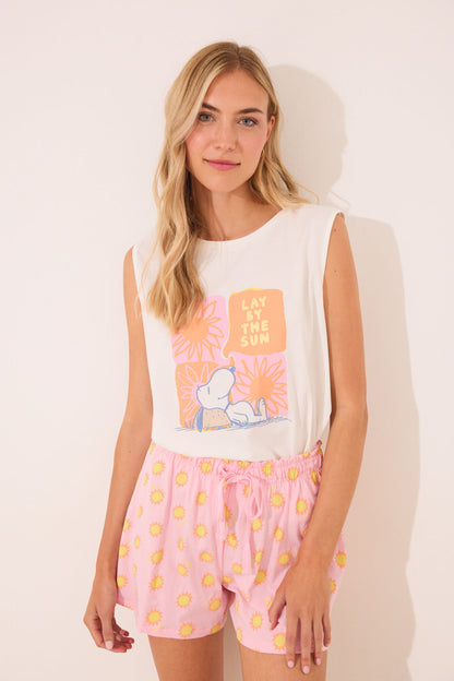 Women Secret_Short Pyjamas Snoopy Soles_3132109_96_02