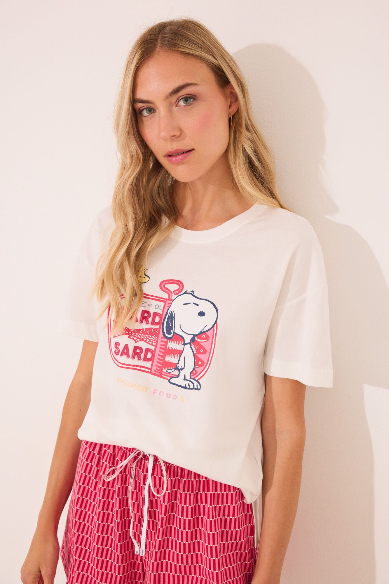 Women Secret_100% Cotton Snoopy Red Short Pyjamas_3132116_96_02