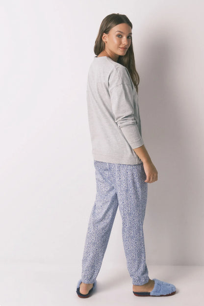 Women Secret_Dark Grey_Long Grey Mickey Cotton Pyjamas_3132123_41_05