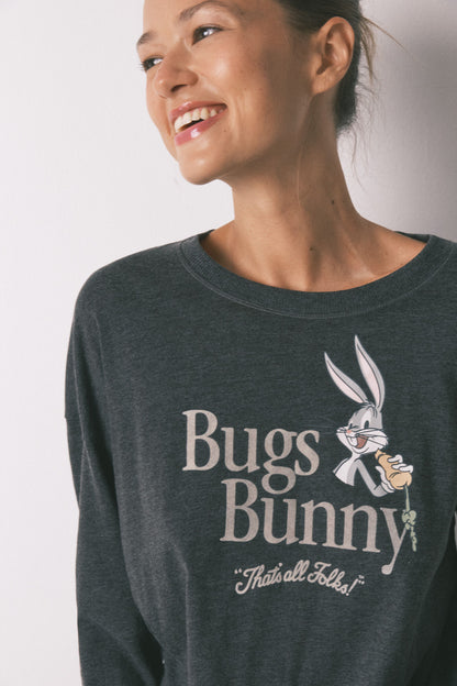 Women Secret_Light Grey_Bugs Bunny Gray Cotton Long Pyjamas_3132126_47_04