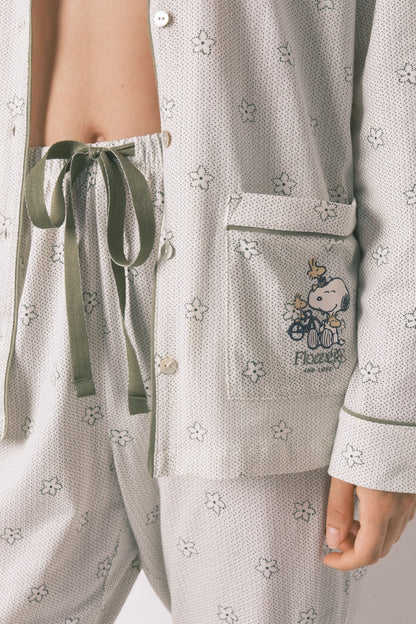 Women Secret_Ivory_Snoopy Long 100% Cotton Classic Pyjamas_3132127_96_02