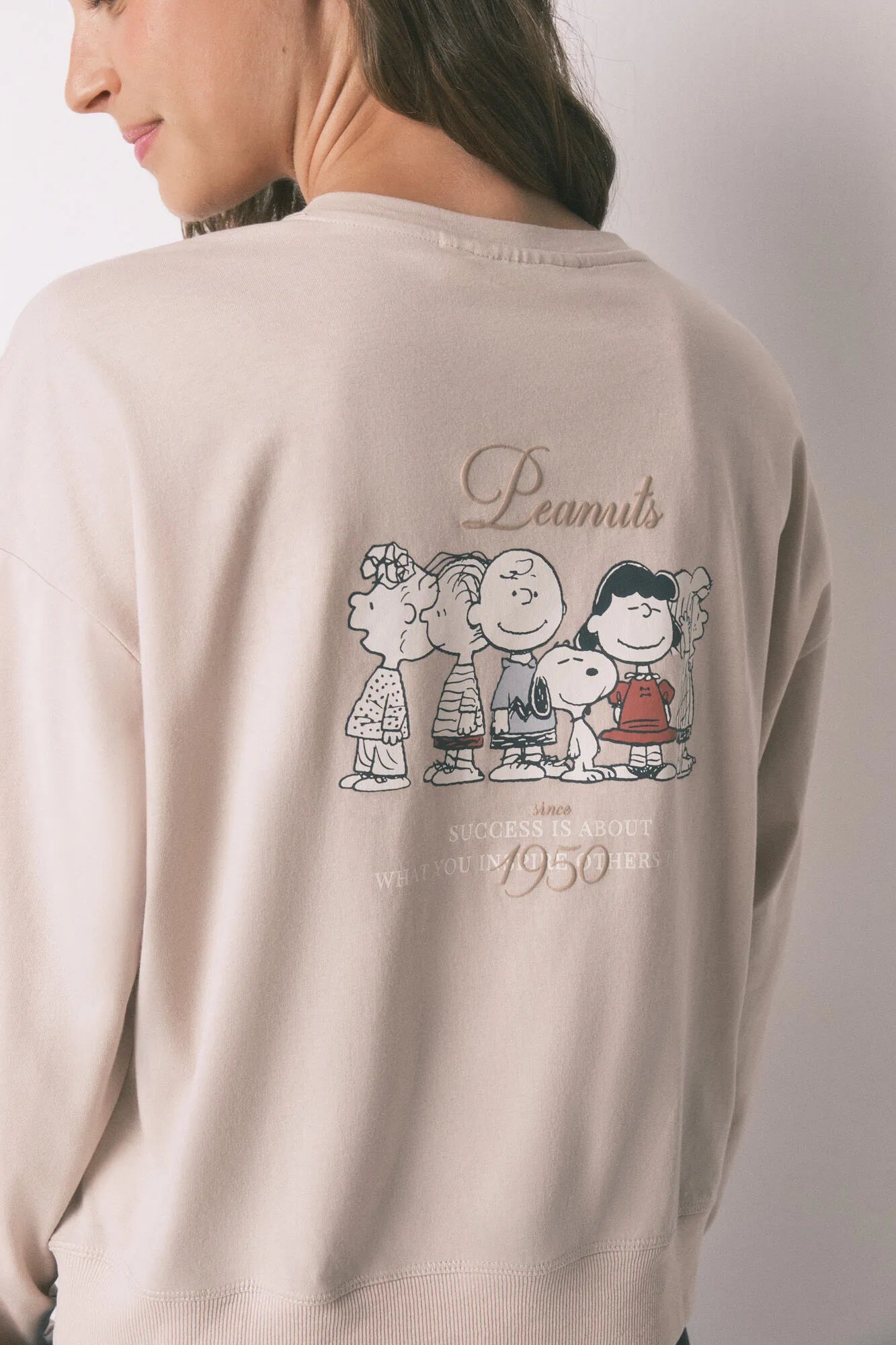 Women Secret_Nude_100% Cotton Beige Snoopy Long Pyjamas_3132128_36_02