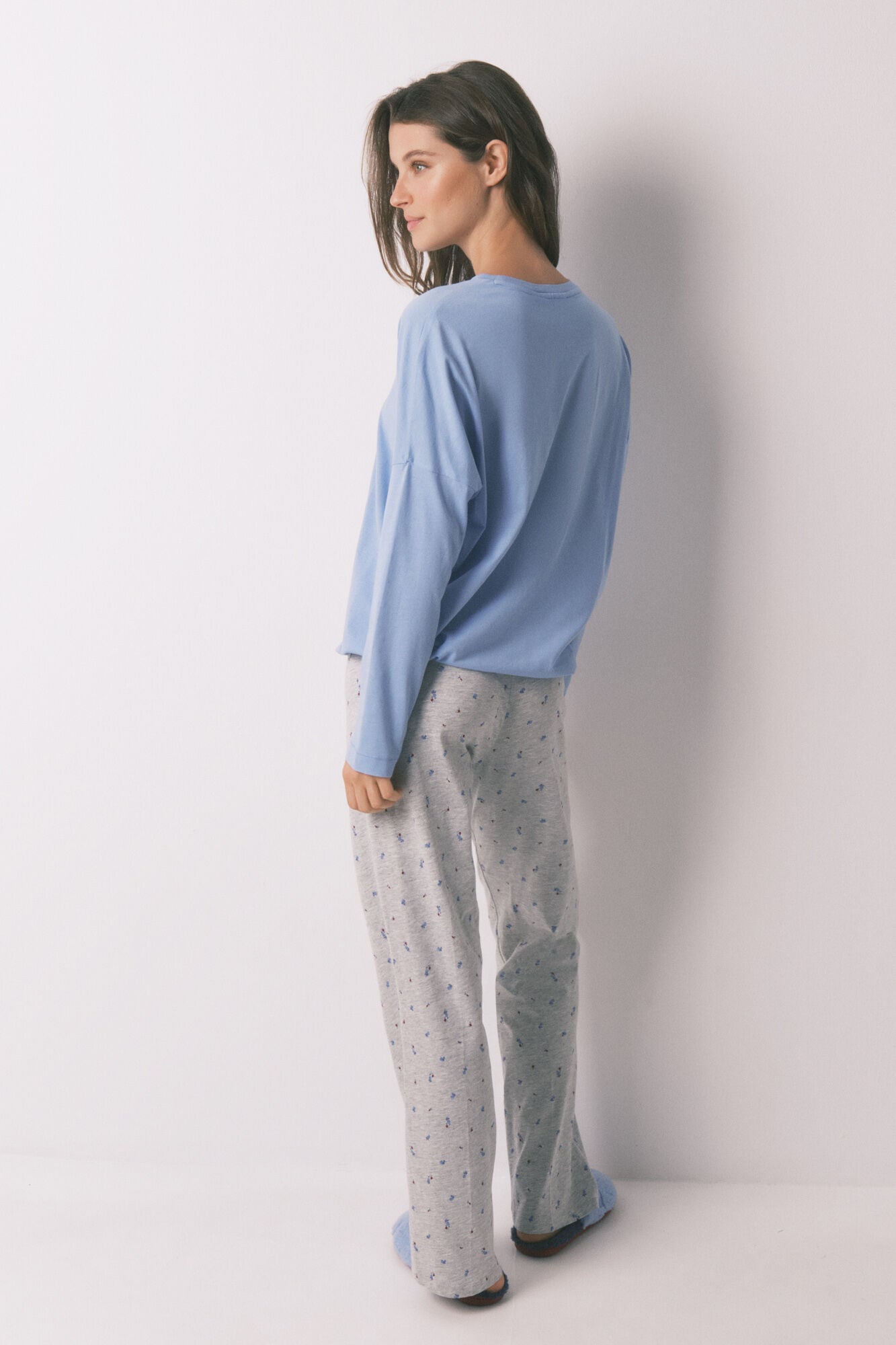 Women Secret_Blue Print_Long Blue Snoopy Cotton Pyjamas_3132129_19_06