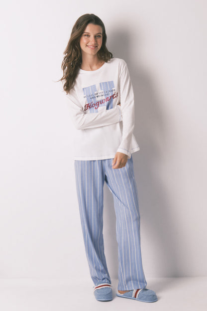 Women Secret_Ivory_Harry Potter Striped Cotton Long Pyjamas_3132131_96_01