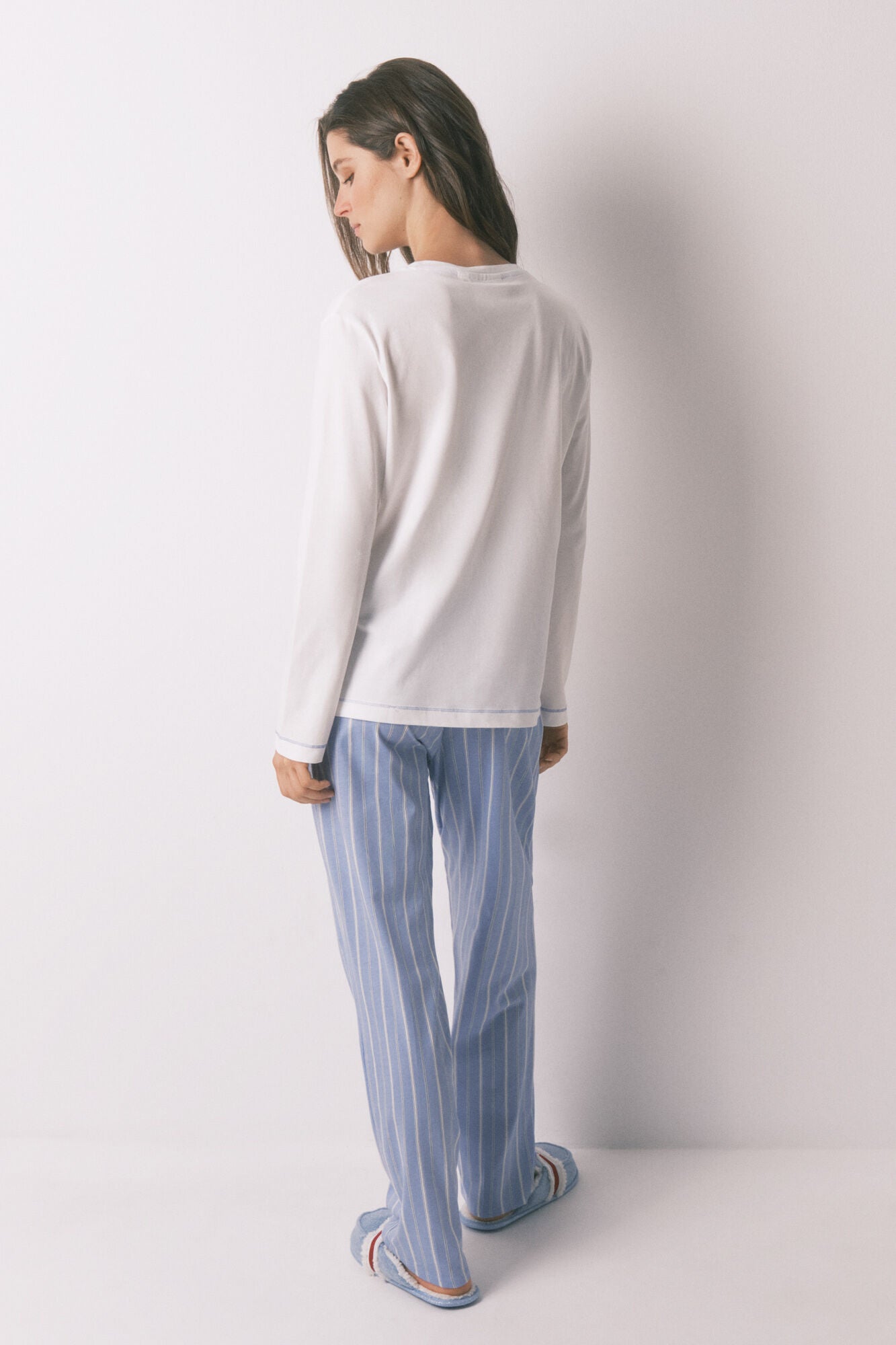 Women Secret_Ivory_Harry Potter Striped Cotton Long Pyjamas_3132131_96_05