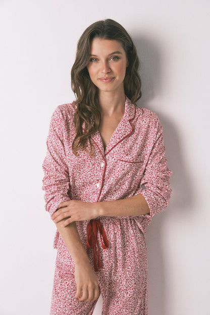 Women Secret_Red Print_Red Floral Cotton Classic Pyjamas_3132132_59_03