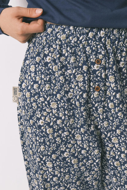 Women Secret_Navy_100% Cotton Long Pyjamas Smileyworld¨ Blue_3132135_10_05