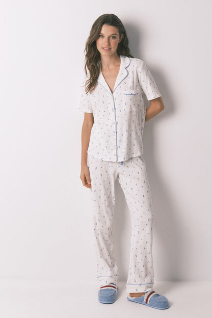 Women Secret_White Print_White Floral Cotton Classic Pyjamas_3132138_97_01