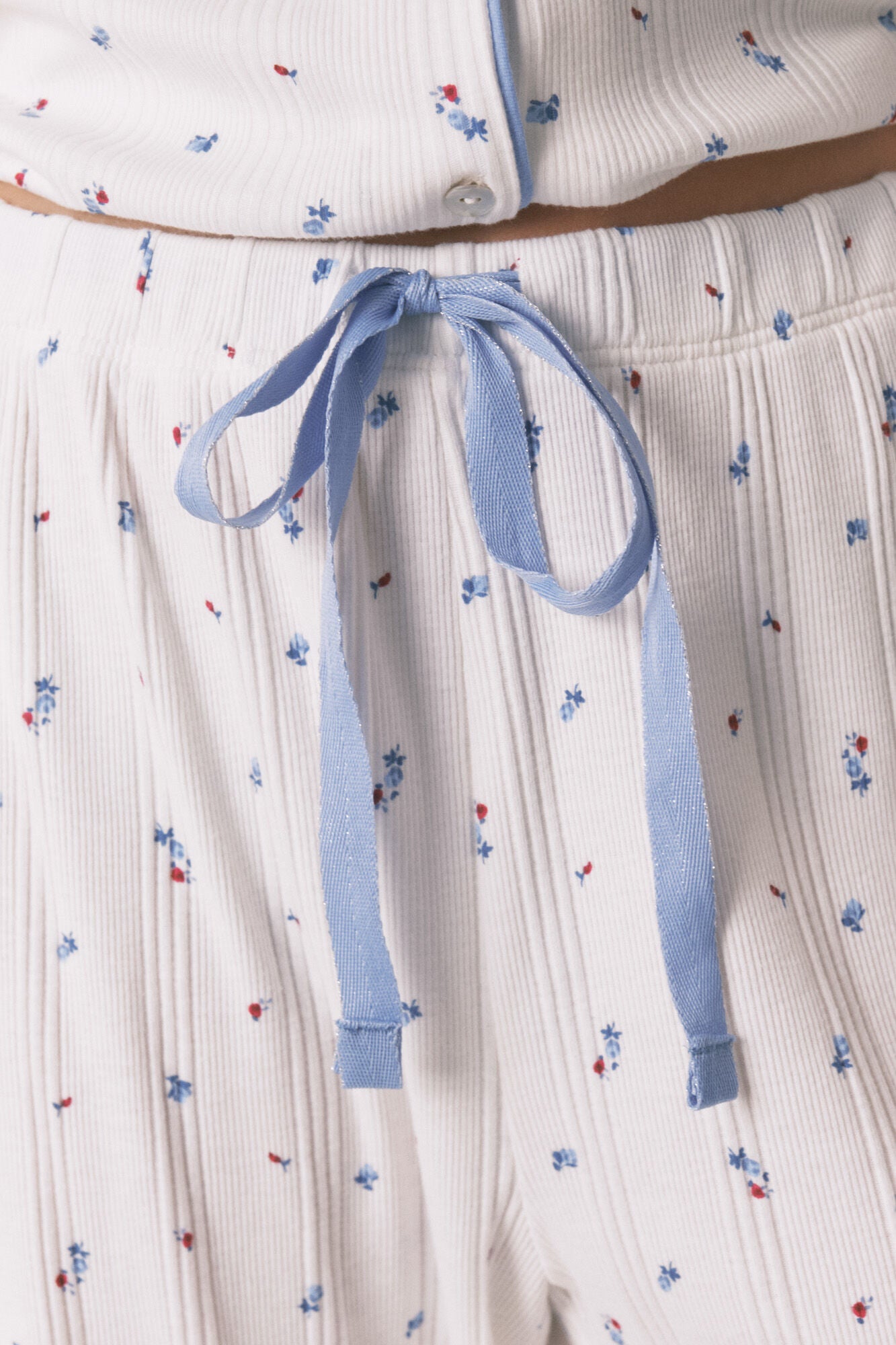 Women Secret_White Print_White Floral Cotton Classic Pyjamas_3132138_97_04