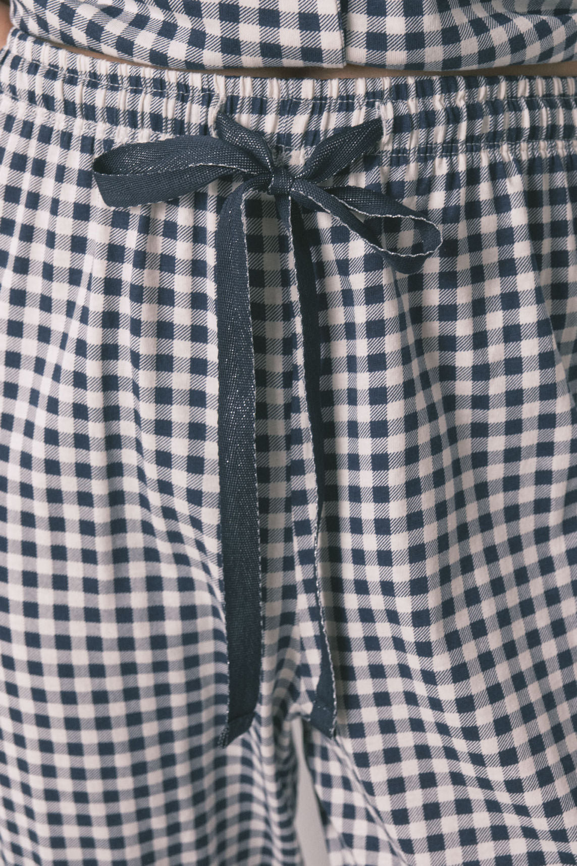 Women Secret_Navy_Long 100% Gingham Classic Pyjamas_3132151_10_04