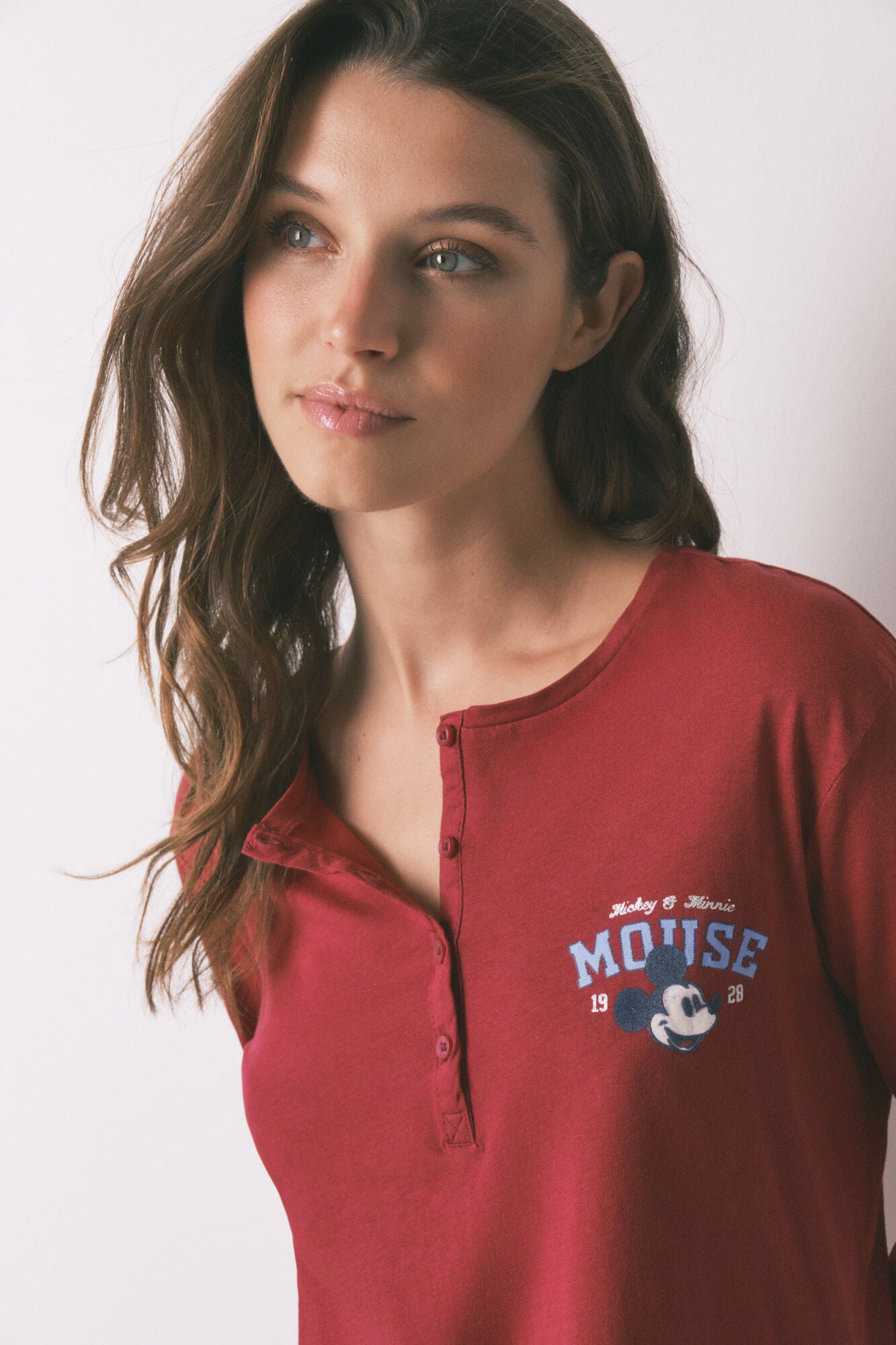 Women Secret_Red_Long Red Mickey Cotton Pyjamas_3132155_60_04