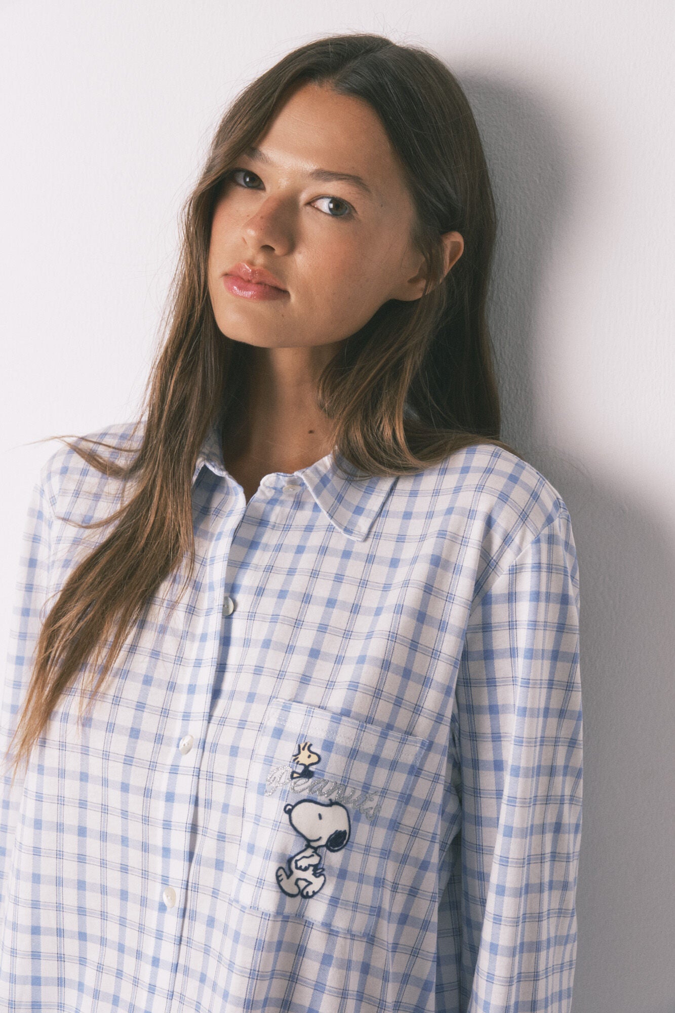 Women Secret_Blue Print_Blue Snoopy Cotton Classic Pyjamas_3132156_19_03