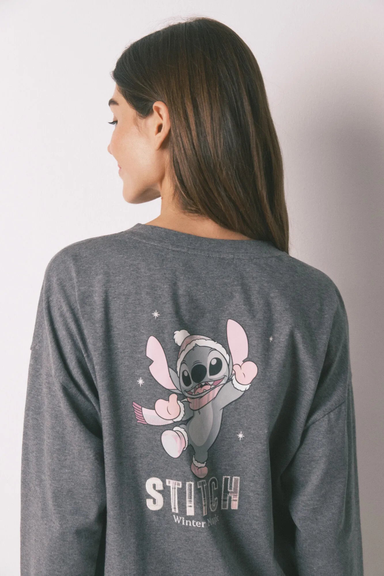Women Secret_Medium Grey_Long Pyjamas 100% Cotton Grey Plaid Stitch_3132217_46_02