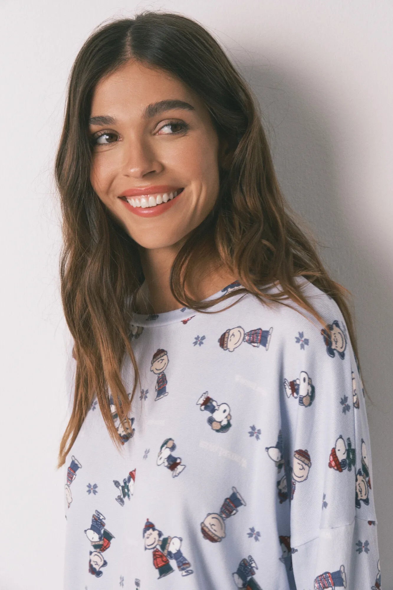 Women Secret_Blue Print_Super Soft Snoopy Long Pyjamas_3132225_19_03