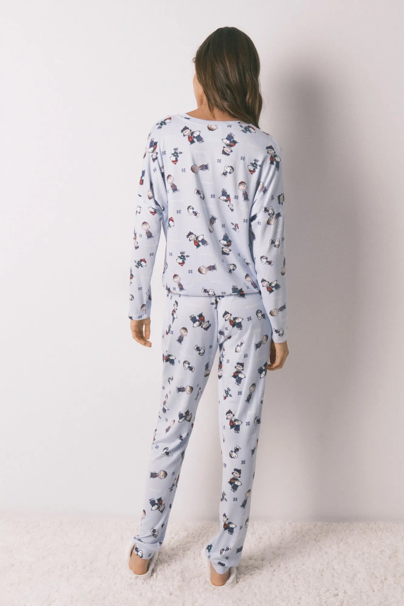 Women Secret_Blue Print_Super Soft Snoopy Long Pyjamas_3132225_19_05