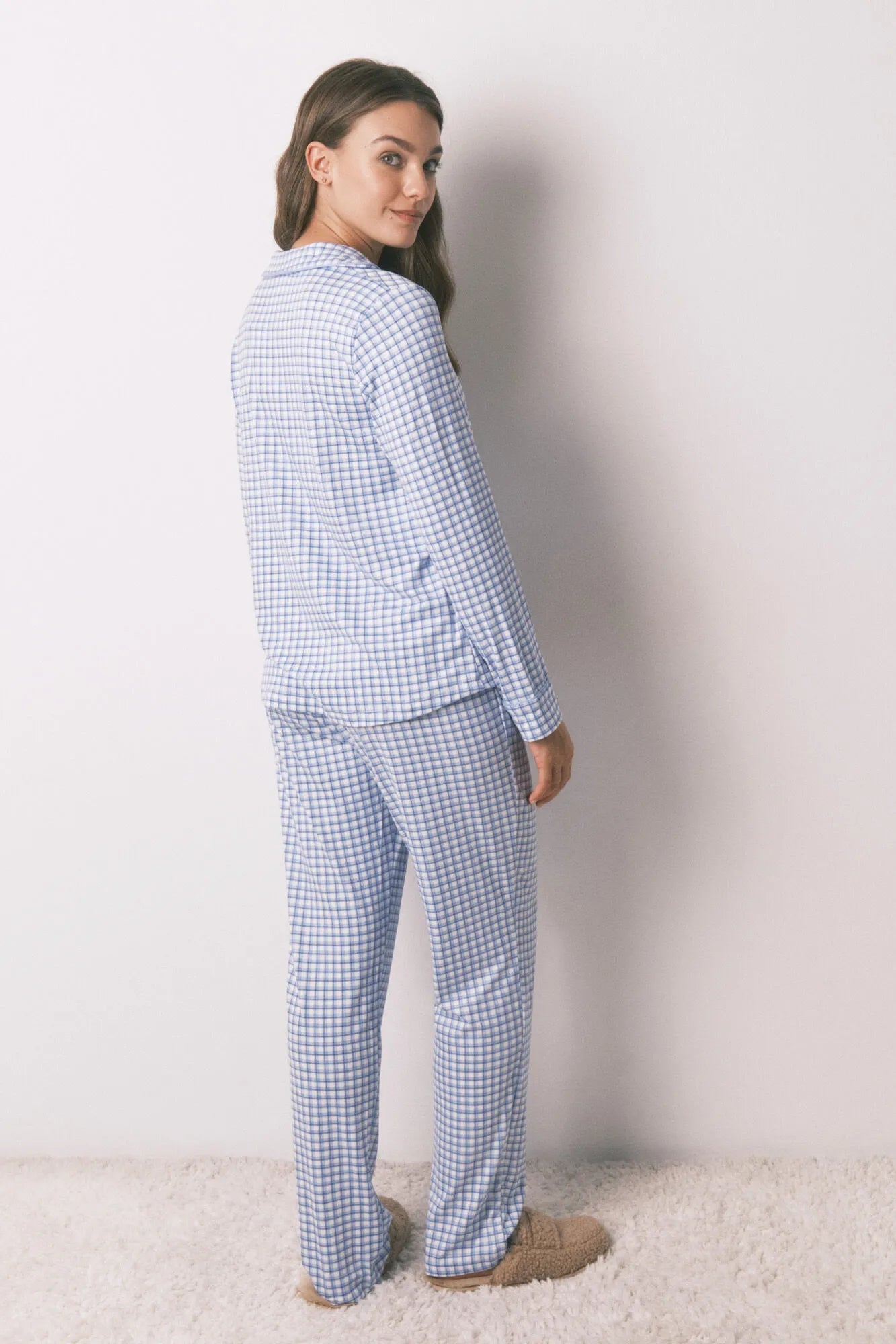 Women Secret_Blue Print_Snoopy Vichy Long Pyjamas_3132226_19_05