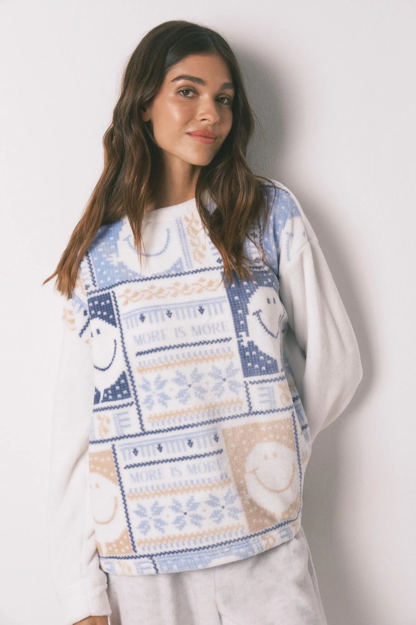 Women Secret_Ivory_Smileyworld¨ Long Fleece Pyjamas_3132230_96_03