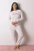 Women Secret_White Print_Waffle Fabric Long Pyjamas_3132251_97_01