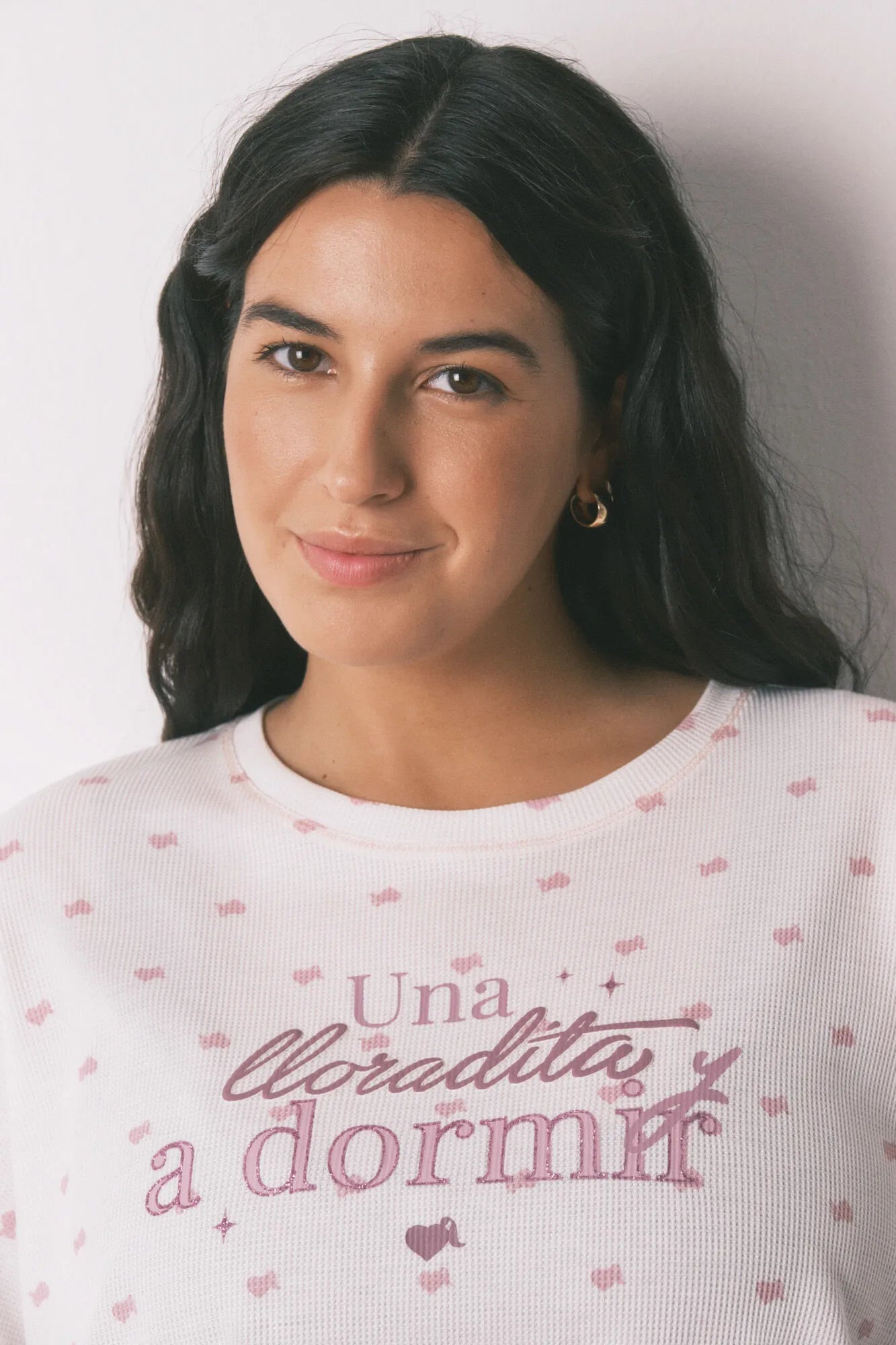 Women Secret_White Print_Waffle Fabric Long Pyjamas_3132251_97_03