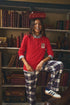 Women Secret_Red_Long Pyjamas 100% Cotton Checked Print "Hogwarts"_3132256_60_01