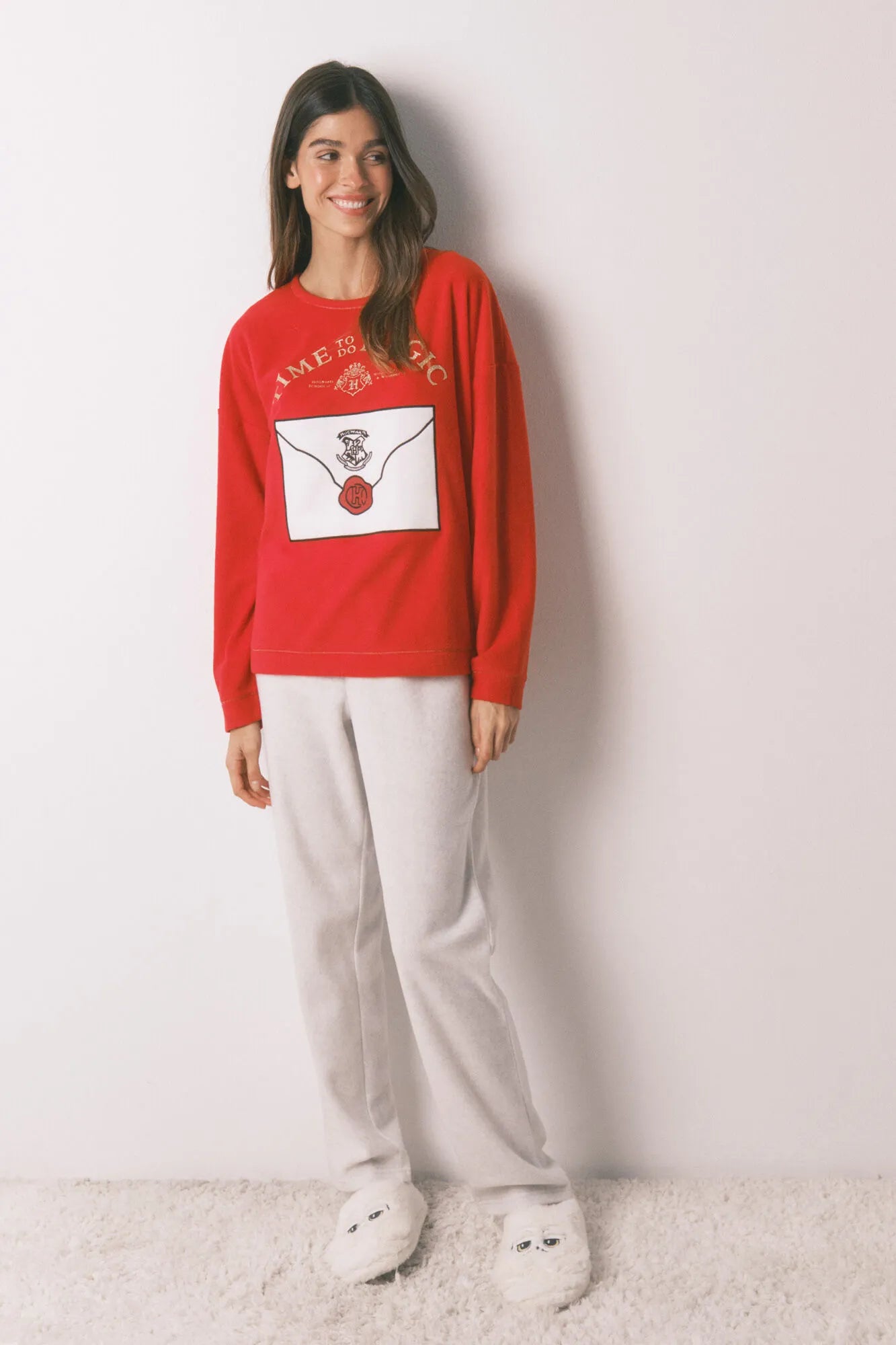 Women Secret_Red_Soft Long Fleece Pyjamas with Harry Potter Print_3132262_60_02