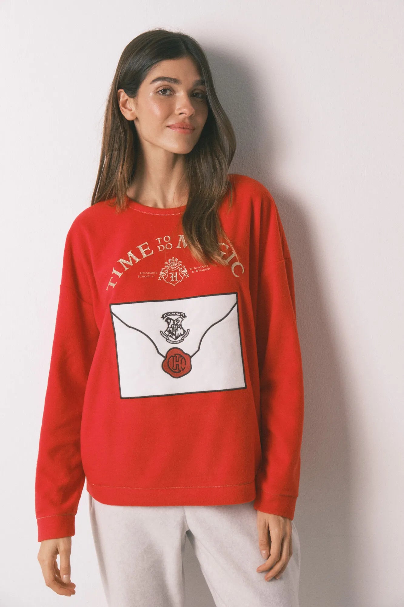 Women Secret_Red_Soft Long Fleece Pyjamas with Harry Potter Print_3132262_60_03