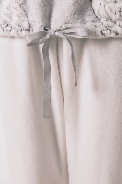 Women Secret_Ivory_Soft Fleece Long Pyjamas with &
