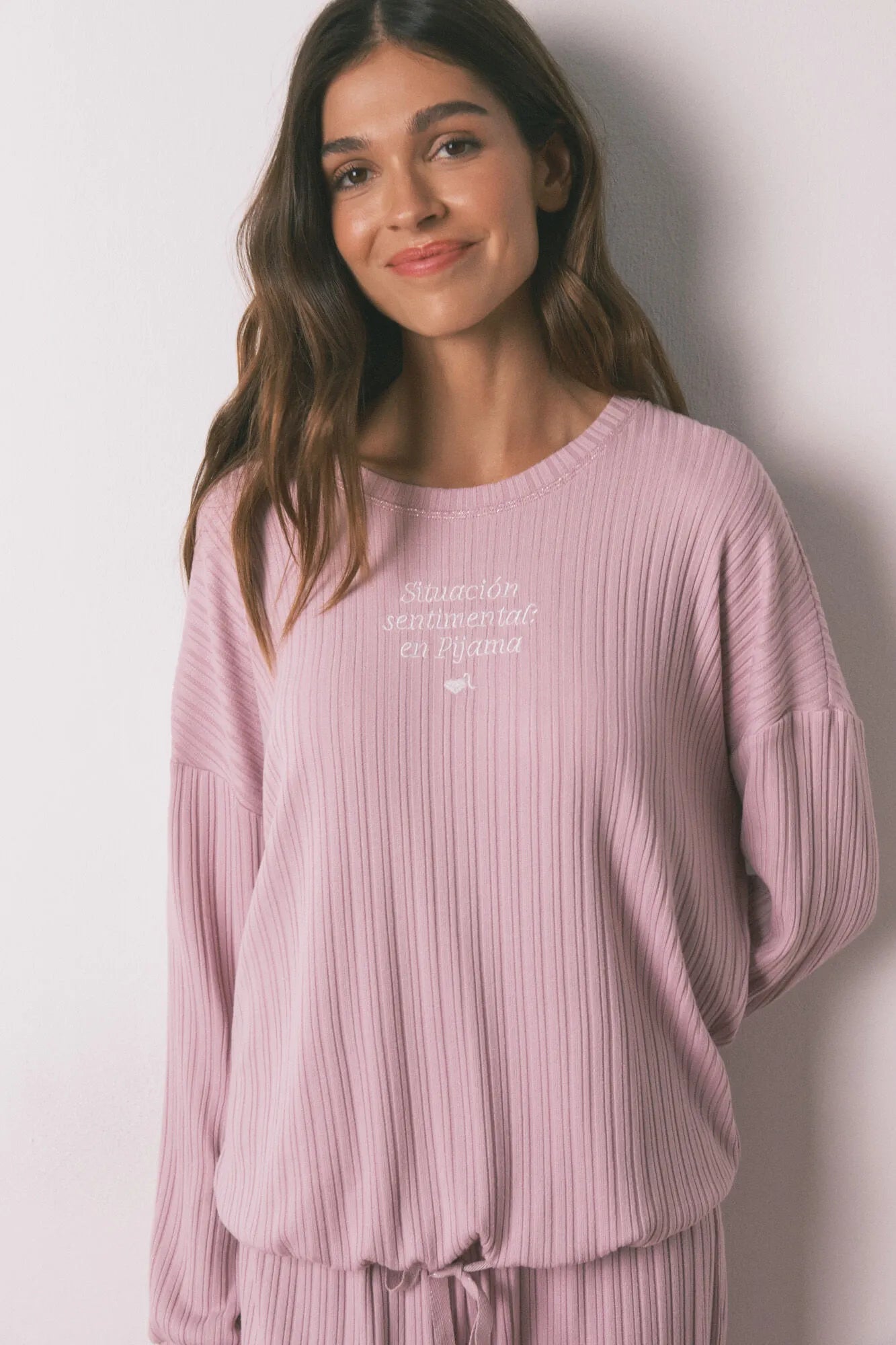 Women Secret_Pink_Long Pyjamas Warm Soft Jersey-Knit_3132265_70_06