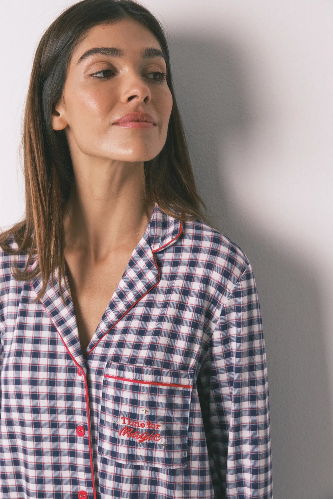 Women Secret_Navy_Long Classic Pyjamas in Soft Checked Jersey-Knit_3132266_10_04