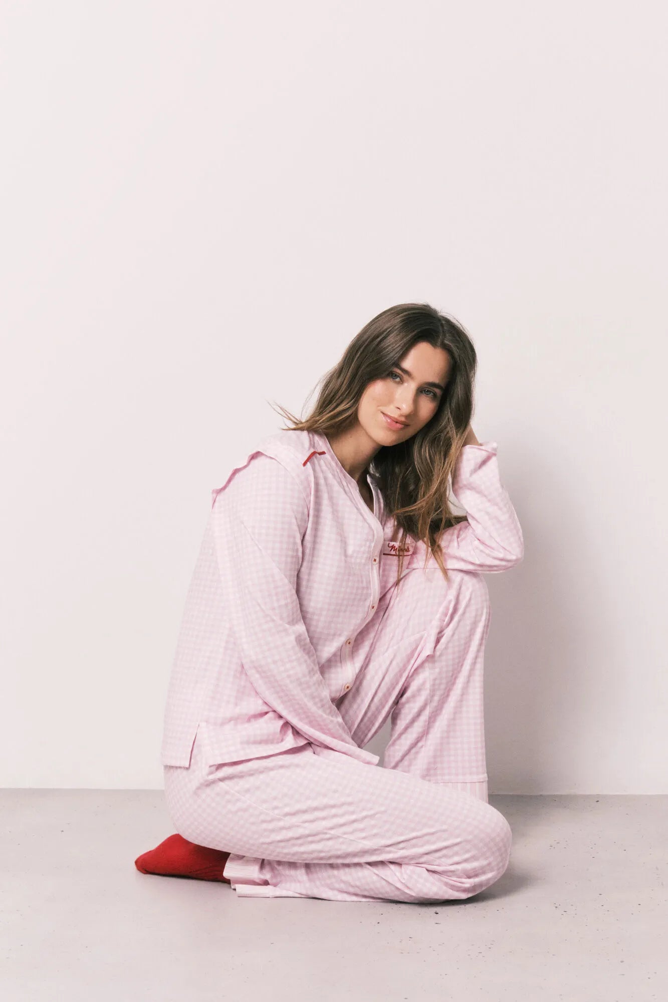 Women Secret Pink Women Cotton Mandarin Collar Long Pyjamas SKU: 3133475_73 Image 02
