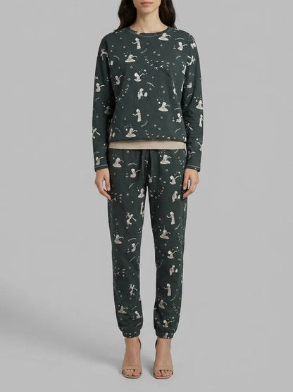 Women Secret_Charcoal Grey_Grey 100% Cotton Long Pyjamas El Principito_3133477_40_00