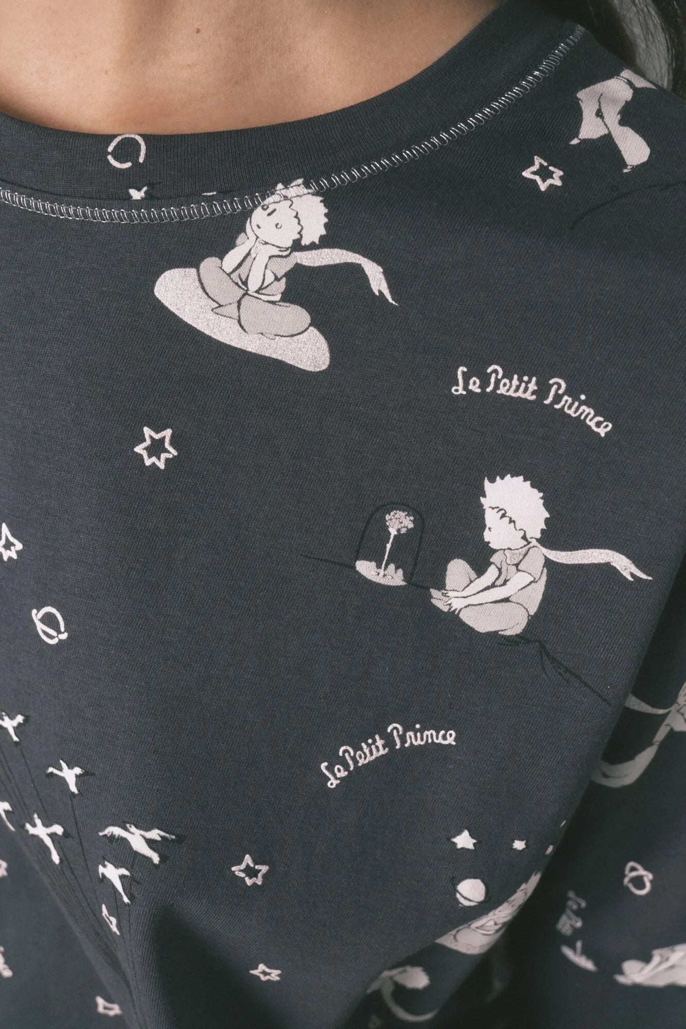 Women Secret_Charcoal Grey_Grey 100% Cotton Long Pyjamas El Principito_3133477_40_04