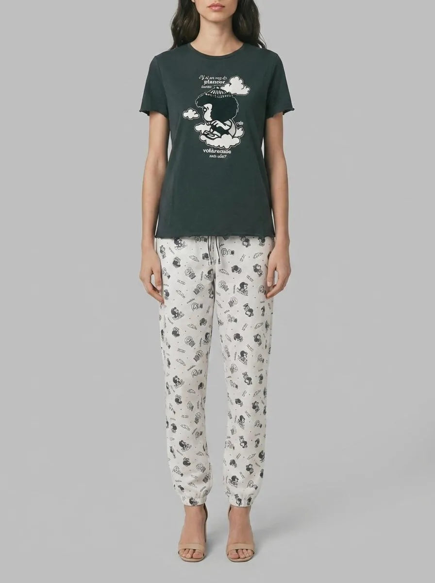 Women Secret_Charcoal Grey_Grey 100% Cotton Printed Pyjamas Mafalda_3133478_40_00