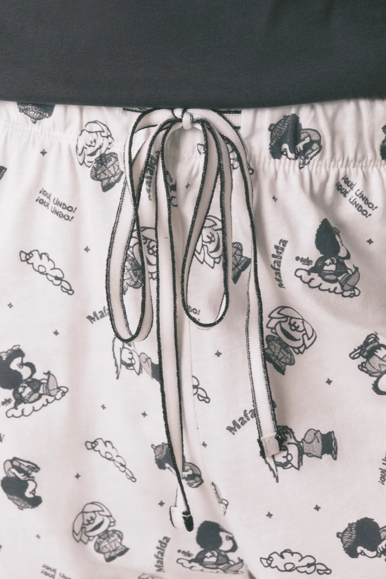 Women Secret_Charcoal Grey_Grey 100% Cotton Printed Pyjamas Mafalda_3133478_40_02