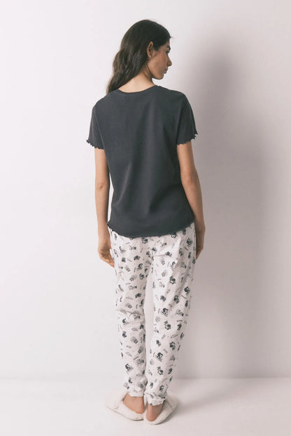 Women Secret_Charcoal Grey_Grey 100% Cotton Printed Pyjamas Mafalda_3133478_40_06
