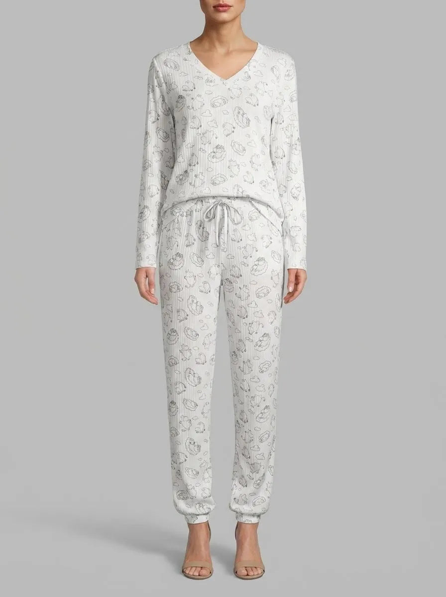 Women Secret_White_White Soft Ribbed Long Moomin Print Pyjamas_3133482_97_00