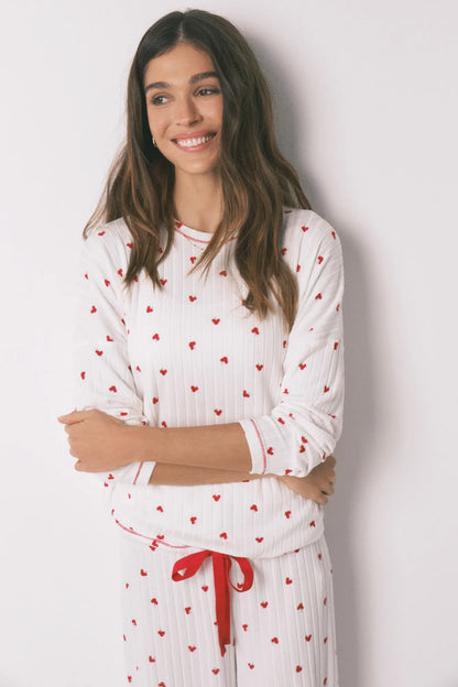 Women Secret_White Print_Mickey Cherry Print Long Pyjamas_3133483_97_02