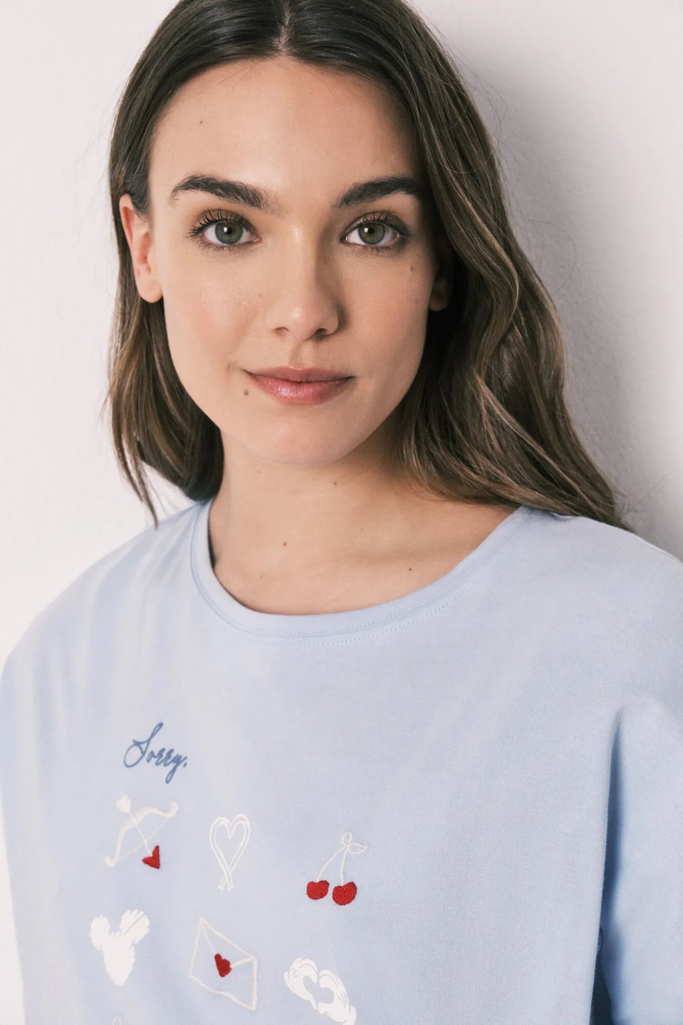 Women Secret Medium Blue Women Cotton Long Pyjamas Mickey Cherry SKU: 3133488_14 Image 03