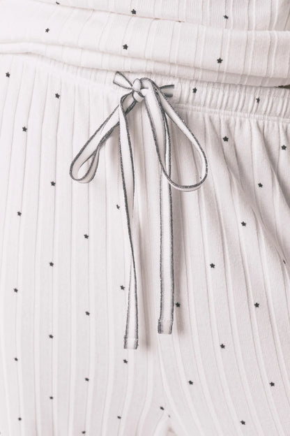 Women Secret_Ivory_White Ribbed Star Print Pyjamas_3133491_96_04